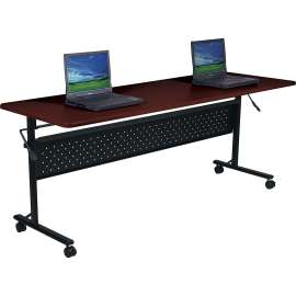 Lorell Mahogany Flipper Training Tables