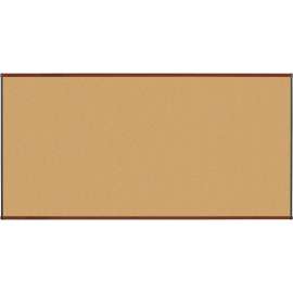 Lorell Mahogany Finish Natural Cork Board