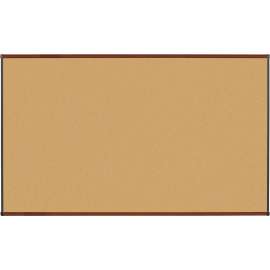 Lorell Mahogany Finish Natural Cork Board