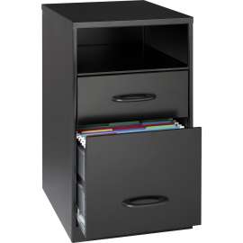 Lorell SOHO 18" Open Shelf/2-Drawer File Cabinet