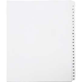 SKILCRAFT 1-25 Numeric Tab Divider Sheets