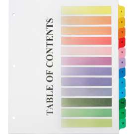 SKILCRAFT 3HP Printable Table of Contents Sheets