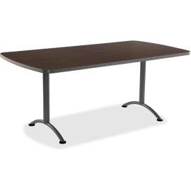 Iceberg Walnut ARC Fixed Rectangular Table