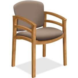 HON 10500 Series Curved Return, Right, 42w x 18 to 24d x 29.5h, Bourbon Cherry
