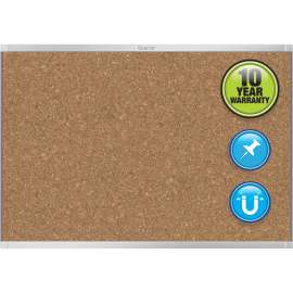 Quartet Aluminum Prestige 2 Magnetic Cork Board