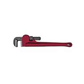 Straight Pipe Wrenches, 15 Head Angle, Drop Forged Steel Jaw, 10 in