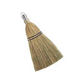 Whisk Broom, 12 in Trim L, 100% Broom Corn Fill