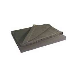 Protective Tarps, 12 ft Long, 10 ft Wide, Green Canvas