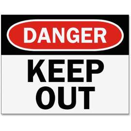 Tarifold Danger Keep Out Magneto Sign Insert