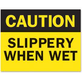 Tarifold Caution Slippery Wet Magneto Sign Insert