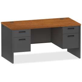 Lorell 97000 Cherry/Charcoal Modular Desking