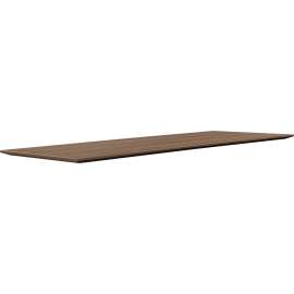 Lorell Wkstn Walnut Laminate Knife Edge Tabletop
