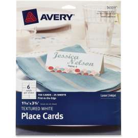 Avery Textured White Place Cards