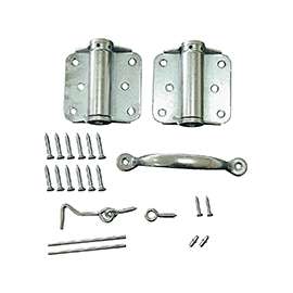 ProSource LR-114-ZP-PS Hinge Set, Steel, Sliver, Zinc, 22-Piece, For: Lightweight Wood Screen Doors