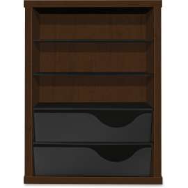 HON Mod Support Pedestal, Left or Right, 3-Drawers: Box/Box/File, Legal/Letter, Slate Teak, 15" x 20" x 28"