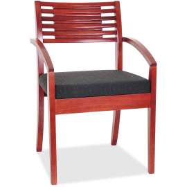 Lorell Black Cushioned Seat Wood Frame Guest Chair