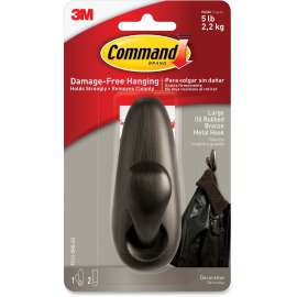 3M Command Strips 5 lb. Bronze Metal Hook
