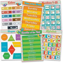 Carson Chevron Basic Skills Bulletin Board Set