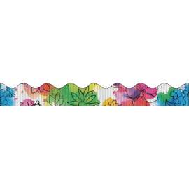 Pacon Bordette Watercolor Flwrs Decorative Border
