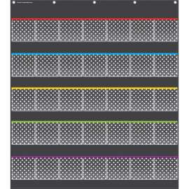 Teacher Created Res. Black Dots Storage Pckt Chart