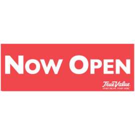 3x8 Now Open RED Banner
