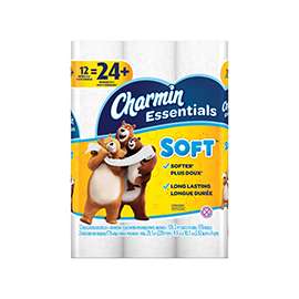 CHARMIN Essentials 96604 Bathroom Tissue, 2-Ply, 176 Roll