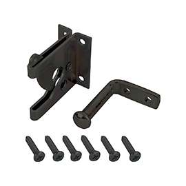 ProSource 33199PKS-PS Gate Latch, 3/8 in Bolt Head, 2 in L Bolt, Steel, Powder-Coated