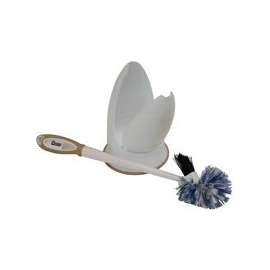 Quickie HomePro 315MB Bowl Brush with Caddy, Round, Polypropylene Bristle, White Holder