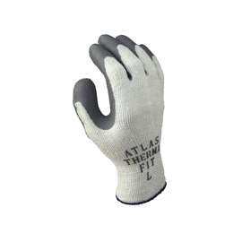 SHOWA 451-S Gloves, Unisex, S, 9.84 in L, Elastic Cuff, Gray/Light Gray