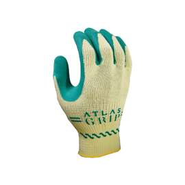ATLAS 310GXS-06.RT Ergonomic Protective Gloves, XS, Knit Wrist Cuff, Green/Yellow