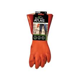 ATLAS 600L-09.RT Ultra-Flexible Coated Gloves, L, Knit Wrist Cuff, PVC Glove, Green