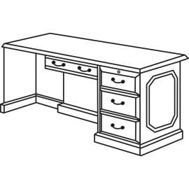 DMI Office Furn. Governor's Mahogany Desking