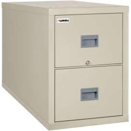 Lorell White Vertical Fireproof File Cabinet
