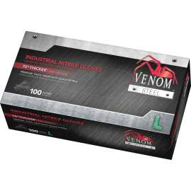 Medline Venom Steel Industrial Nitrile Gloves