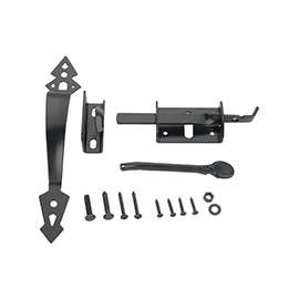 ProSource 33156PKS-PS Thumb Latch, 5/8 in Bolt Head, 7-3/4 in L Bolt, Steel, Powder-Coated