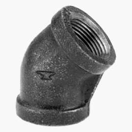 3/8 BLK 45 DEG Elbow