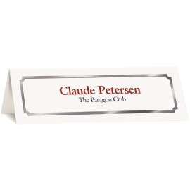 First Base Foil Border Place Cards