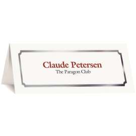 First Base Foil Border Place Cards