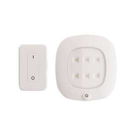 Fulcrum 30032-308 Ceiling Light Set, 120 VAC, AA, C Battery, 6-Lamp, LED Lamp, 125 Lumens, White