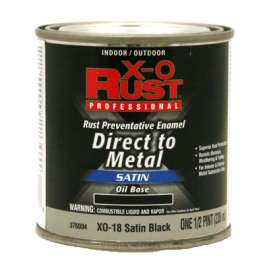 XO 1/2PT BLK Sat Enamel