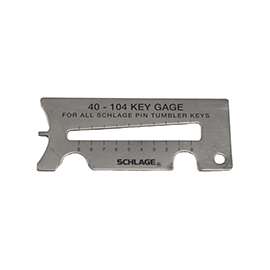 Schlage Allegion Everest Series 40-104 Key Gauge, Steel, Gray