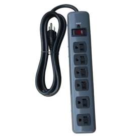 ME BLK 6Out Surge Strip