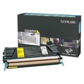 Lexmark C5240YH Return Program High-Yield Toner, 5000 Page-Yield, Yellow