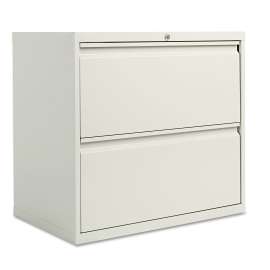 Two-Drawer Lateral File Cabinet, 30w x 18d x 28h, Light Gray