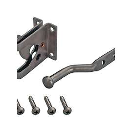 ProSource 33140PKB-PS Gate Latch, 3/8 in Bolt Head, 3-15/16 in L Bolt, Steel, Zinc