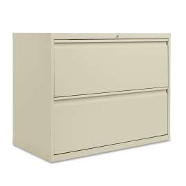 Two-Drawer Lateral File Cabinet, 36w x 18d x 28h, Putty