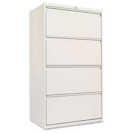 Four-Drawer Lateral File Cabinet, 30w x 18d x 52.5h, Light Gray