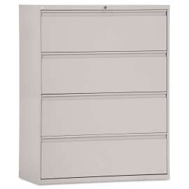 Four-Drawer Lateral File Cabinet, 42w x 18d x 52.5h, Light Gray