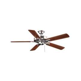 Boston Harbor Ceiling Fan, 5-Blade, Dark Walnut Blade, 52 in Sweep, MDF Blade, 3-Speed