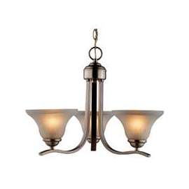 Boston Harbor 1571-3C Chandelier, 120 V, 60 W, 1-Tier, 3-Lamp, A19/CFL Lamp, Metal Fixture